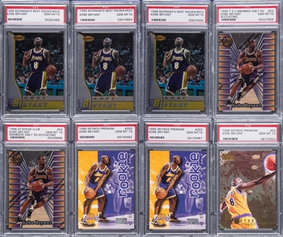 1996-97 Kobe Bryant Topps and SkyBox High Grade PSA-Graded Rookie Cards Collection (24) Including Eight PSA GEM MT 10 Examples!